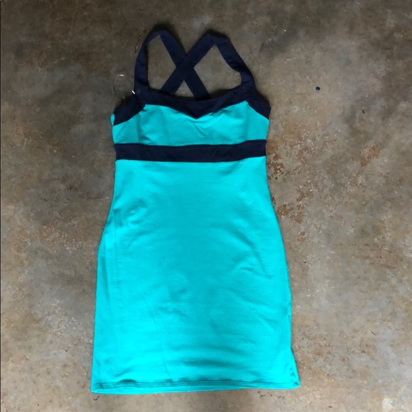 Teal and navy body con dress - Picture 1 of 1